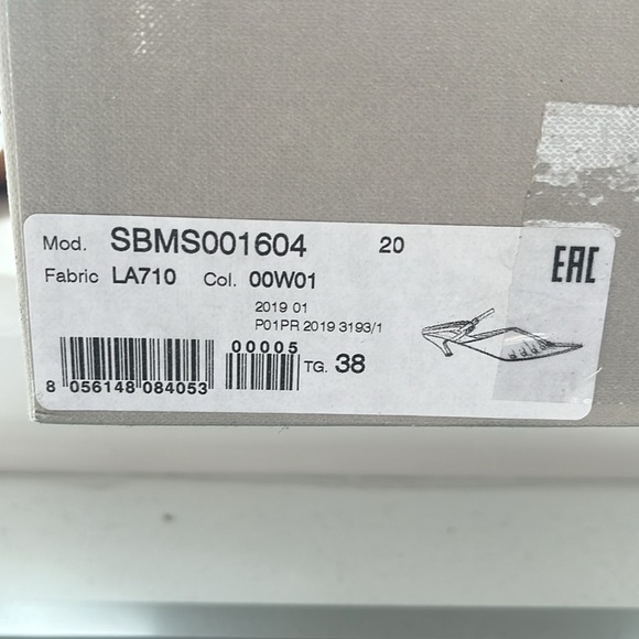 Marni - Sabot Shoe - White with Silver Studs - Kitten Heel - Picture 6 of 7